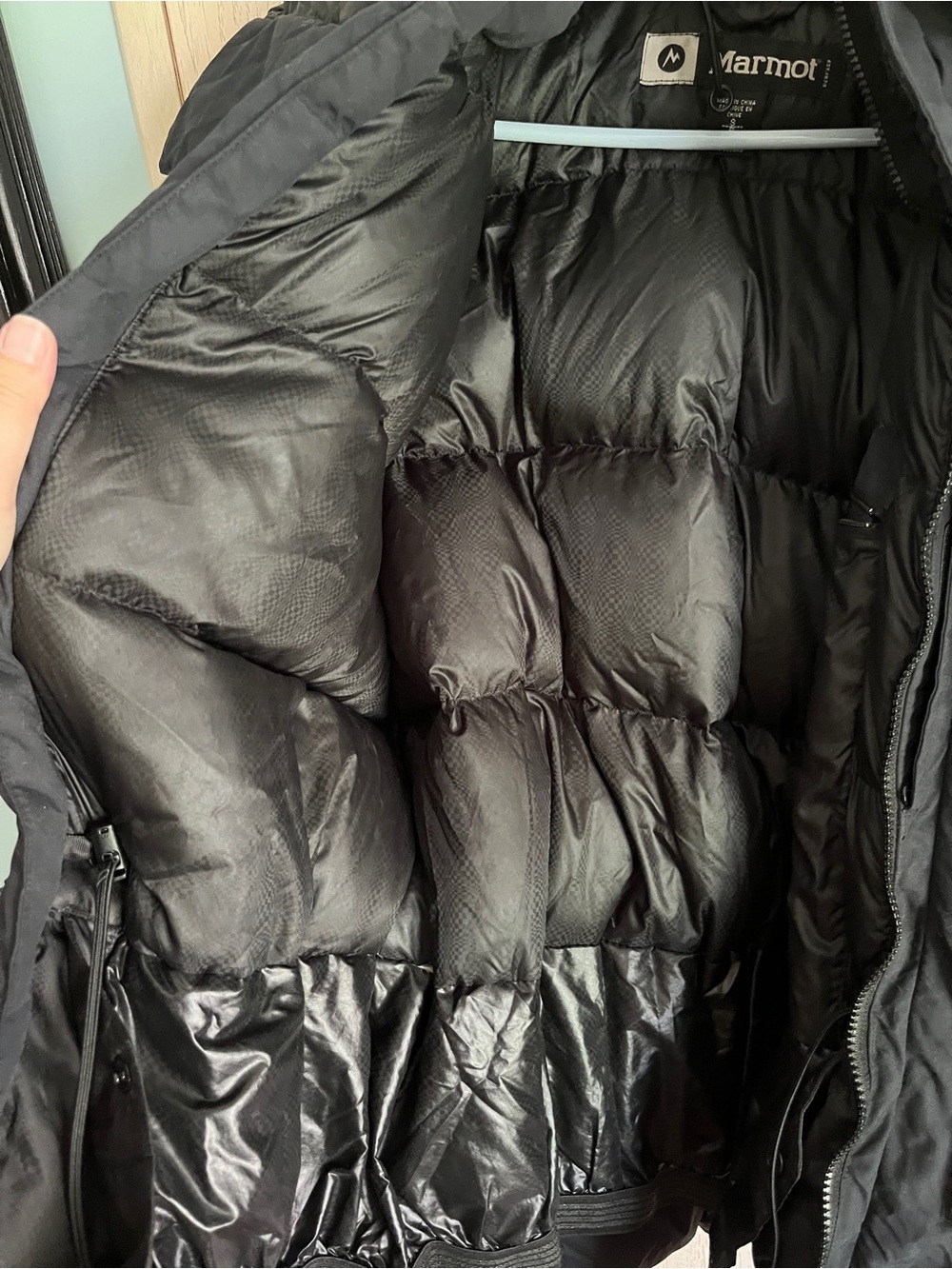 MARMOT Mens Yukon Classic Down Black Parka Waterproof 650 Fill Sz Xl $400 Sz S - Picture 9 of 15